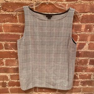 Ann Taylor Boxy Tank Top in Houndstooth Plaid